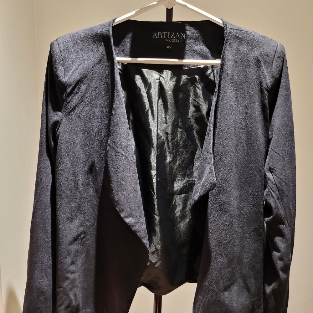 💙Sz M  ArtizanRobin Barre Suede Waterfall Blazer